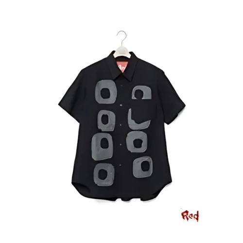 FUMITO GANRYU Pattern Patchwork Chambray Shirt