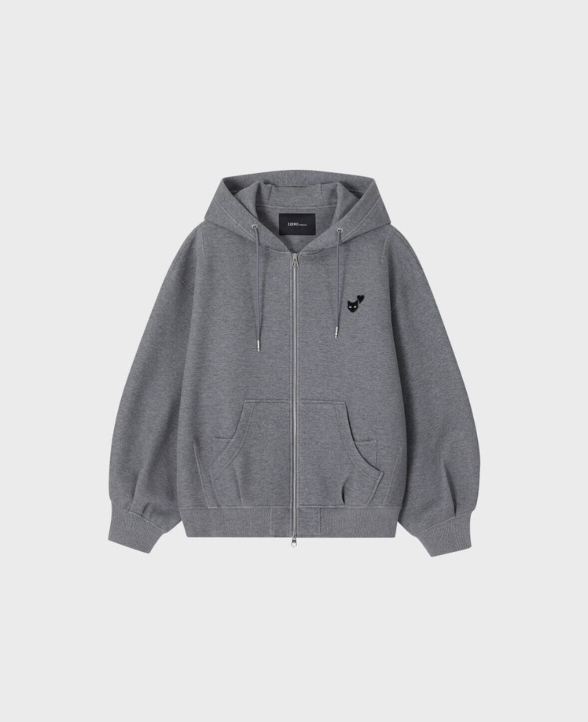 SONGZIO LOVE PANTHER HOOD ZIP UP MELANGE GREY
