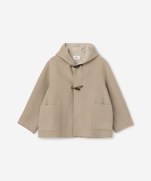 LE GLAZIK ウールリバーフーデッドショートコート
