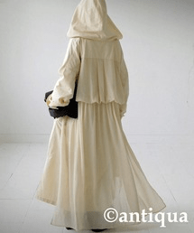 antiqua バックシフォントレンチ コート レディース アウター・ps-00416