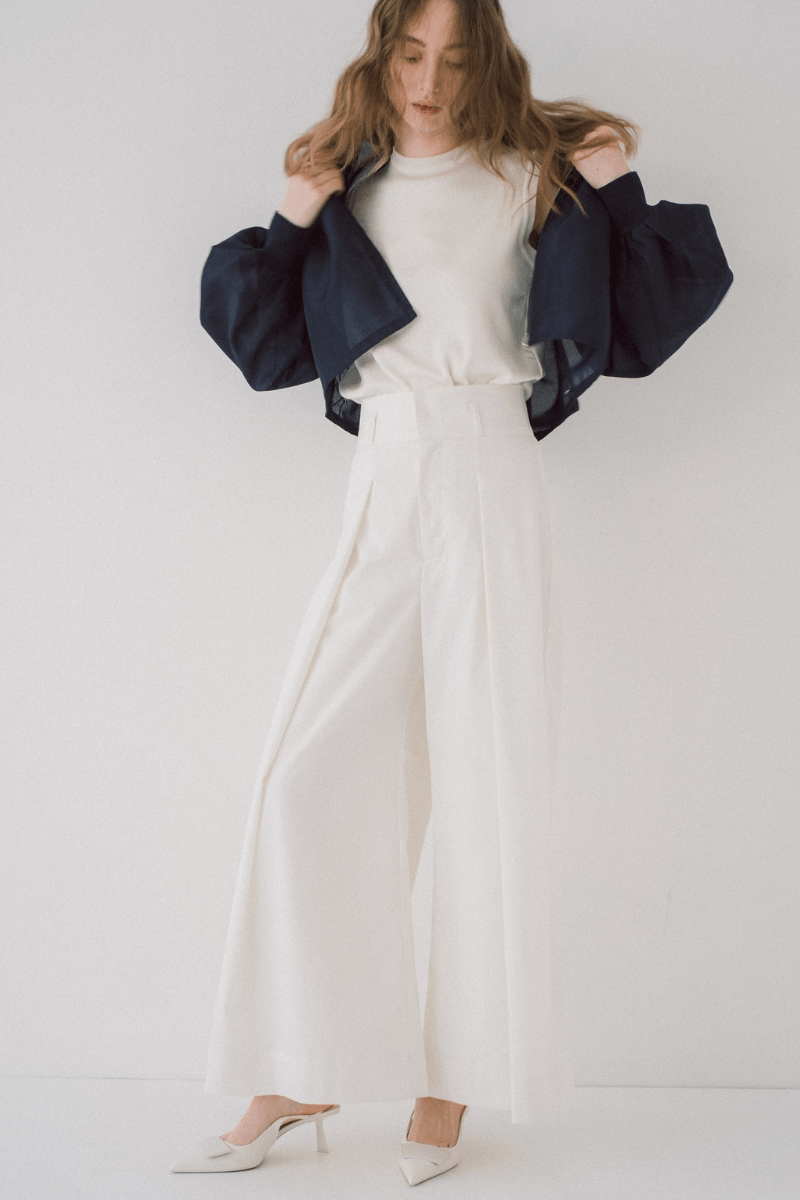 maison de Dolce. セゾンワイドパンツ【white】