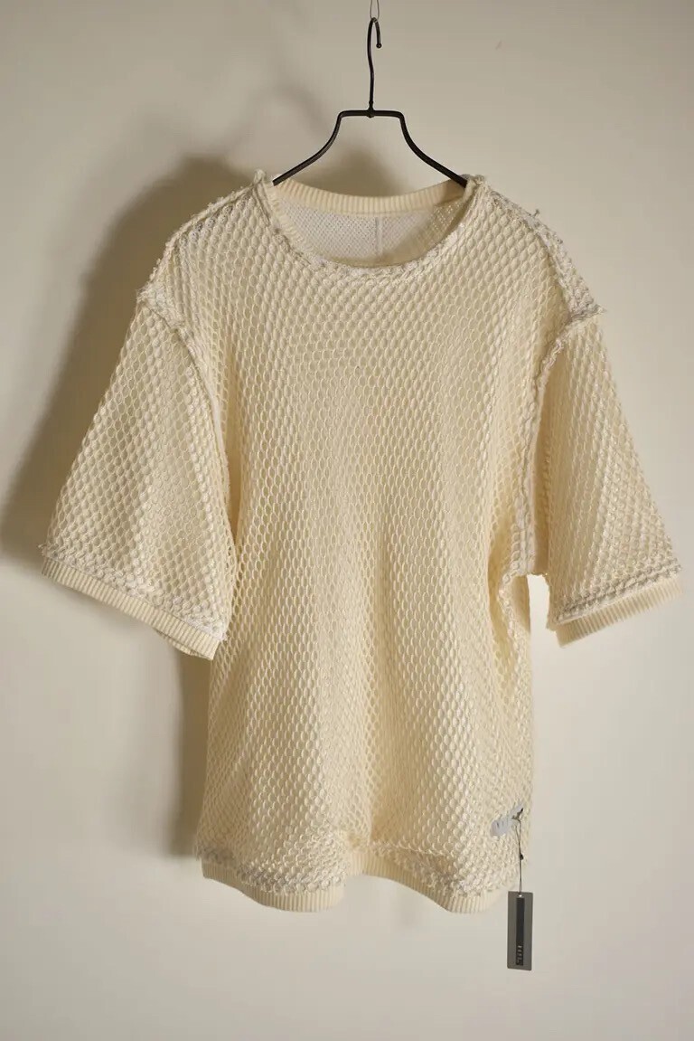 NAPE_ Mesh Half Sleeve Tee"Ecru" / メッシュハーフスリーブTee"エクリュ"