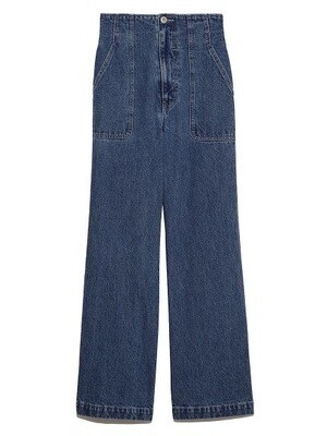 Lily Brown バックレースアップデニムパンツ