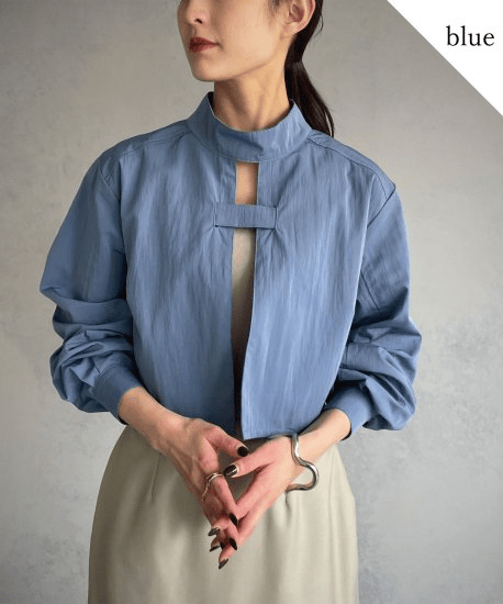 &g’aime Stand collar blouse/988-62206