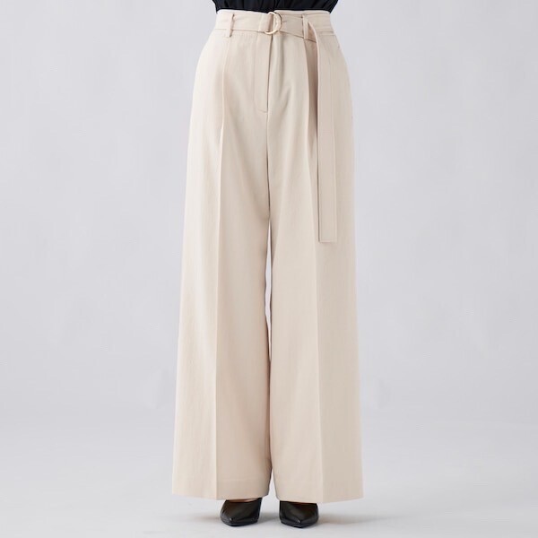 PLST ワッシャーツイルベルテッドワイドパンツ