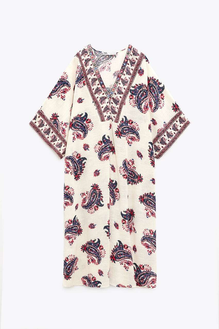 ZARA ペイズリープリント マキシ チュニック