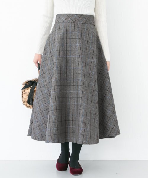 URBAN RESEARCH チェックフレアースカート