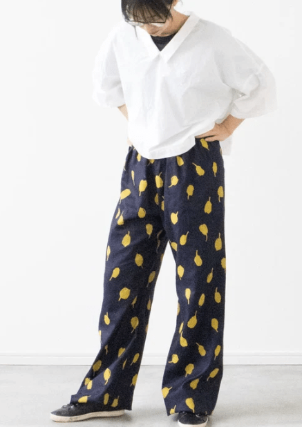 knot Elmer Pants -Daruma Fabric Chamomile