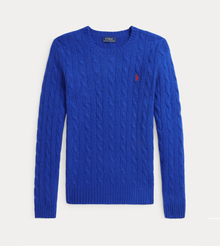 POLO RALPH LAUREN ケーブル ウールカシミヤ クルーネック セーター