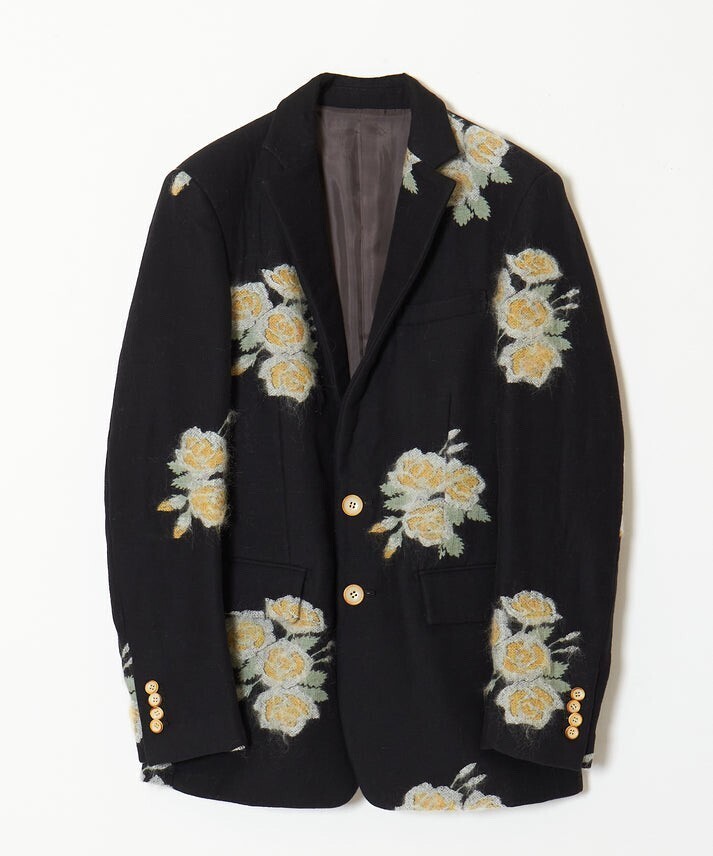 Tanaka Daisuke pink(yellow) rose jacquard jacket