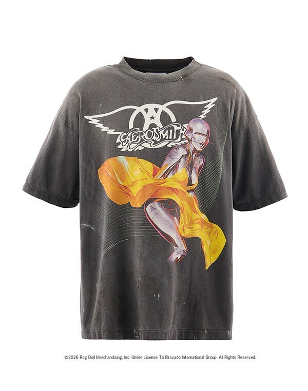 SAINT Mxxxxxx SM-MK8-0000-C25/AS_SS T-SHIRT/AEROSMITH/BLACK
