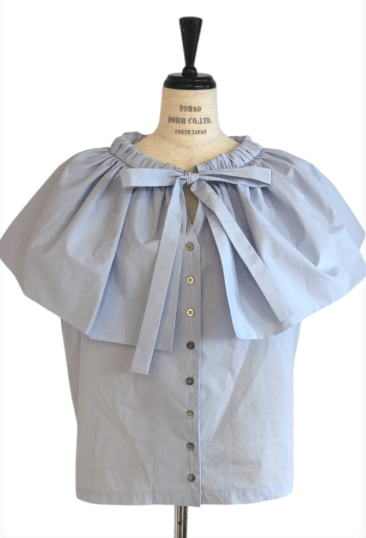 Honey mi Honey balloon collar ribbon blouse