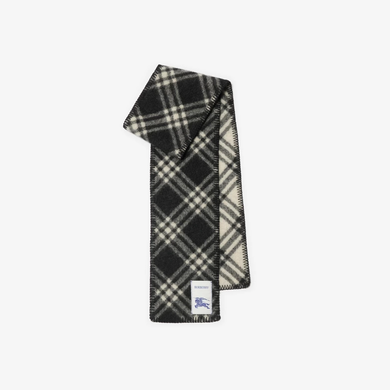 BURBERRY ナロー チェック ウールスカーフ