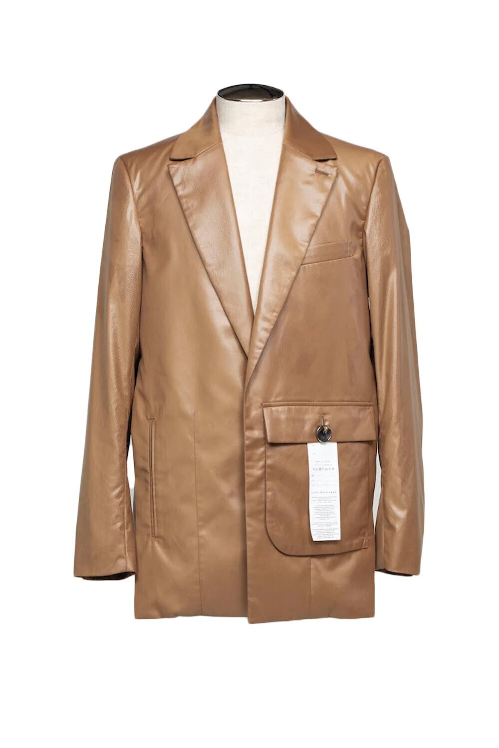 Licht Bestreben FAKE-FAKE LEATHER Ⅱ アシンメトリーディテールテーラードジャケット