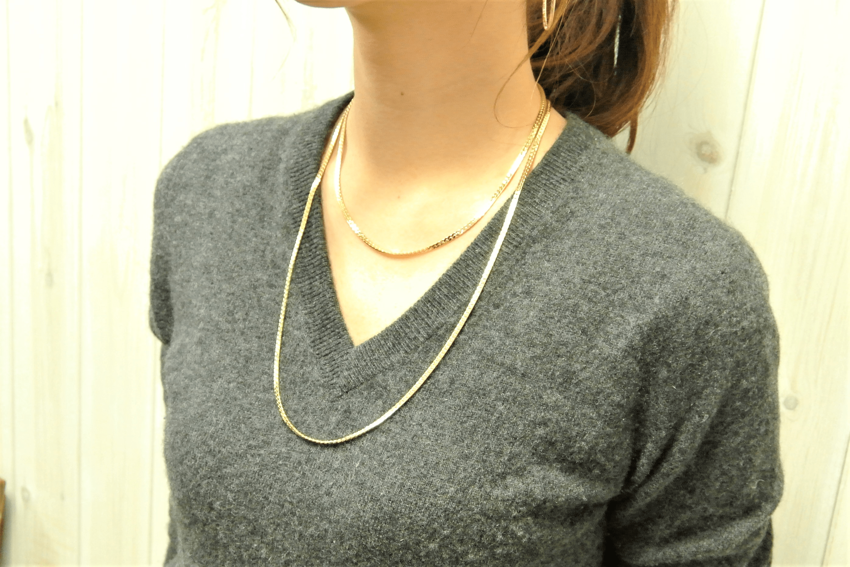 VATSURICA 【t-1049N①】trim 2wayシンプルチェーンネックレス