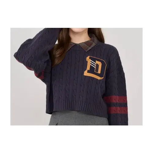 Darich カレッジワッペンショートニット