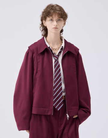 soerte Loose Curve Tuck Short Blouson / ルーズカーブタックショートブルゾン