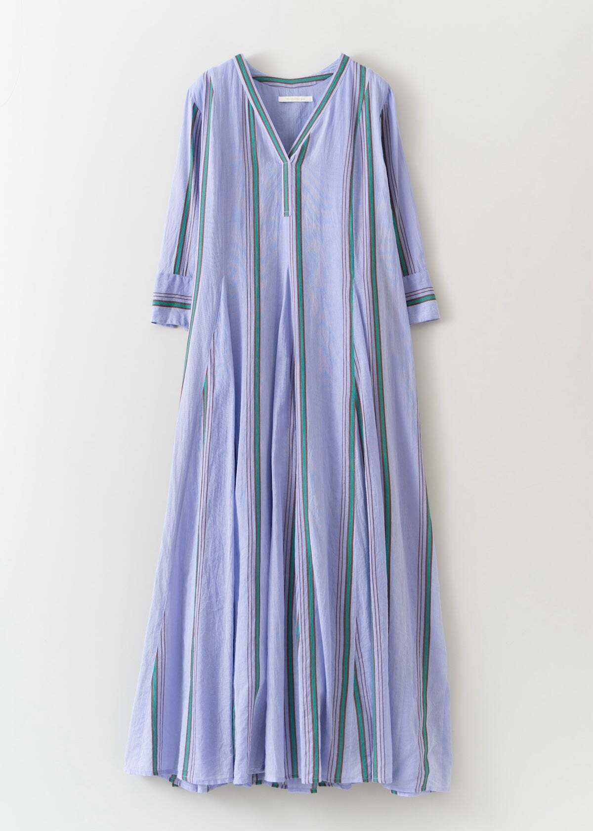 NE QUITTEZ PAS Cotton Voile Stripe Panel Dress