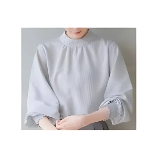 GLOBAL WORK お手入れらくらく2WAYボウタイブラウス
