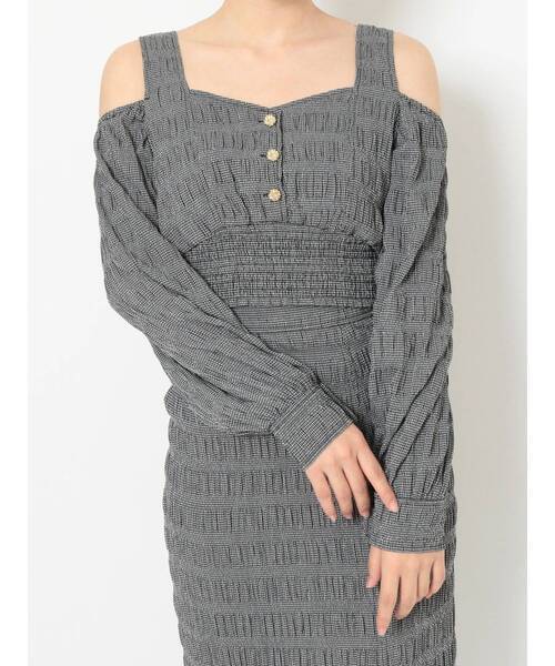 RESEXXY ギンガムチェッククロップドブラウス