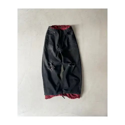 LOADINGROOM Double denim track pants