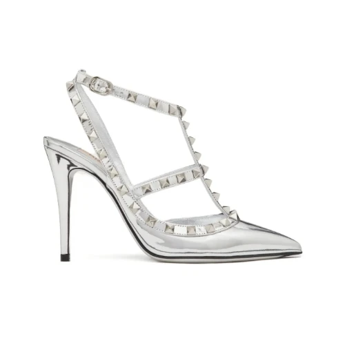 VALENTINO ロックスタッズ ミラーエフェクト マッチングストラップ X スタッズ パンプス 100MM