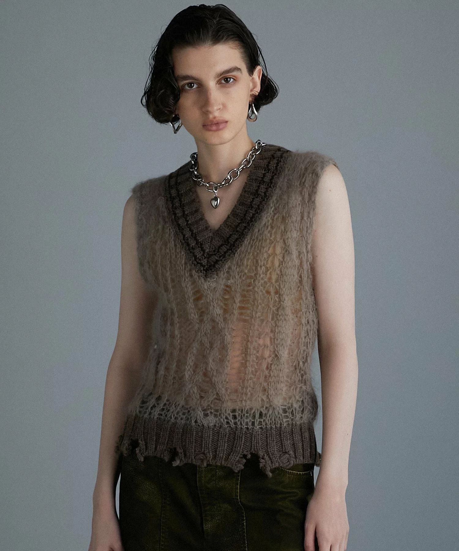 PRANK PROJECT シアーチルデンニットベスト / Sheer Tilden Knit Vest