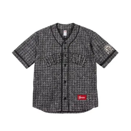 Supreme Boucle Baseball Jersey "Black"