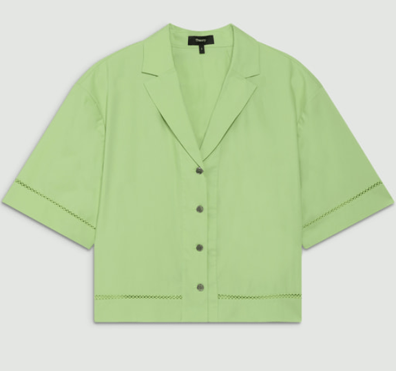 Theory City Poplin Lapel Collar Shirt