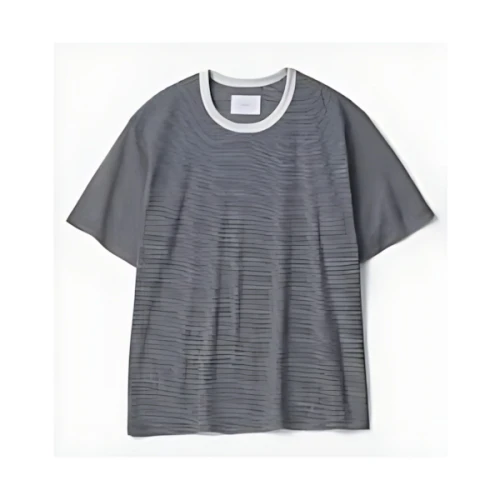 stein STRIPED WOOL OVERSIZED SHORT SLEEVE TEE