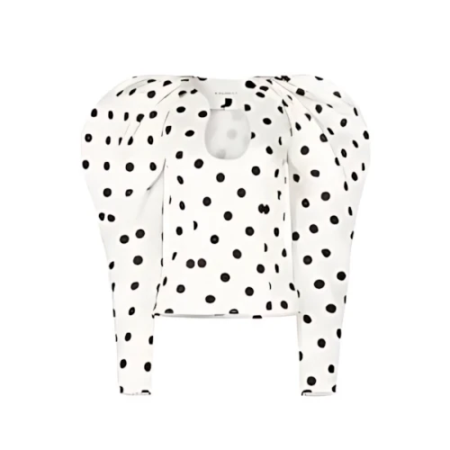 NINA RICCI TAFFETA TOP WITH COCOON SLEEVES