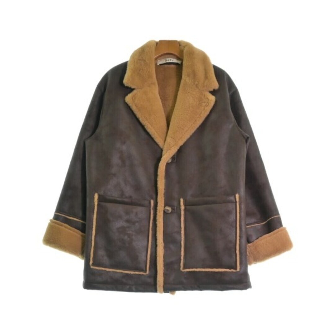 Séfr SHERIDAN JACKET FAUX SHEARLING BROWN