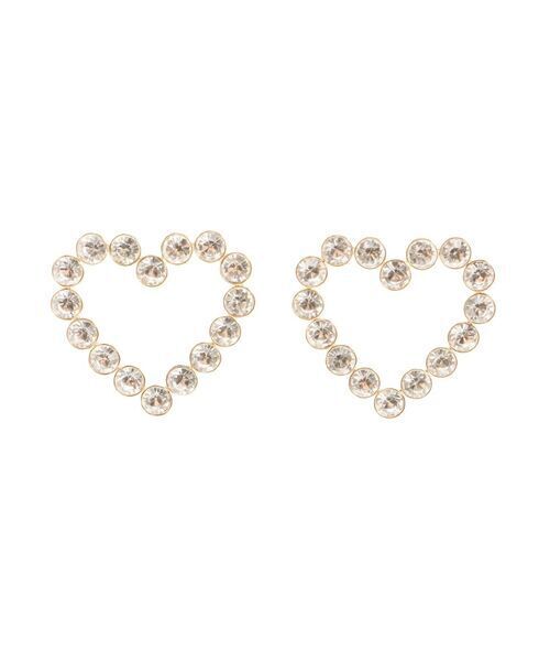 CALNAMUR ハートビジューピアス