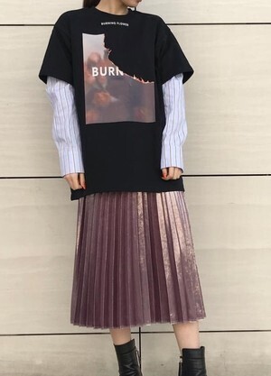 d’zzit シャツスリーブドッキングスウェット