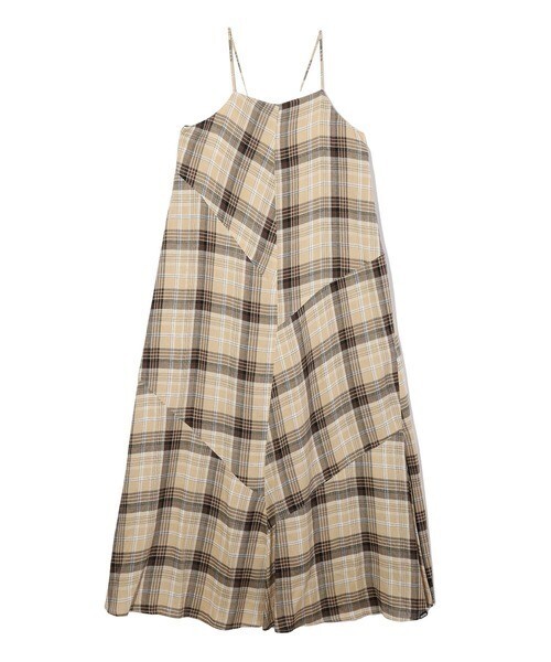 MILKFED. PLAID CAMISOLE DRESS