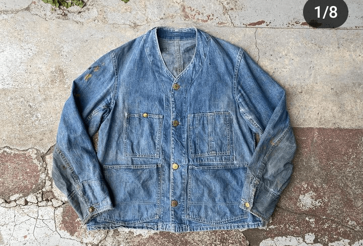 Vintage 50's vintage denim engineer jacket long "OSH KOSH"