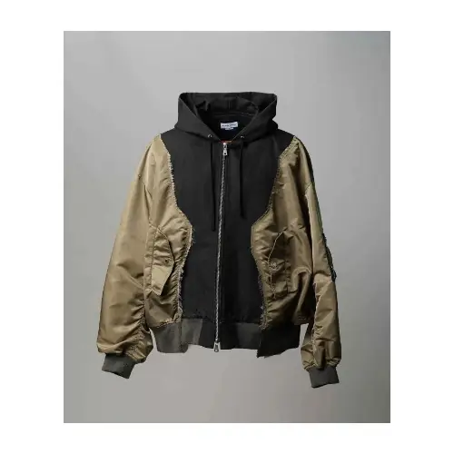 MAISON SPECIAL Different Material Docking Prime-Over Military Blouson