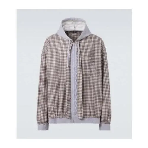 Balenciaga チェック柄コットンポプリンジャケット
