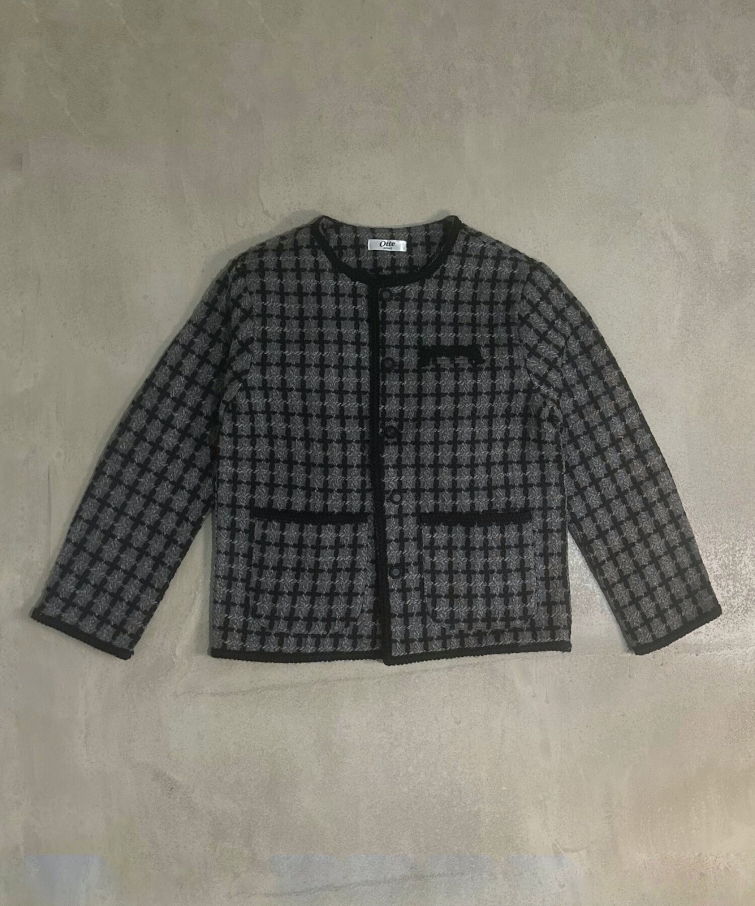 Otte ダークチェックツイードジャケット