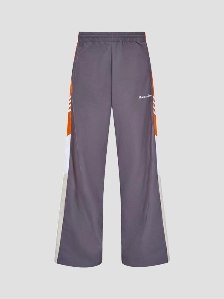 MARTINE ROSE GREY ORANGE BEIGE WIDE LEG TRACKPANTS