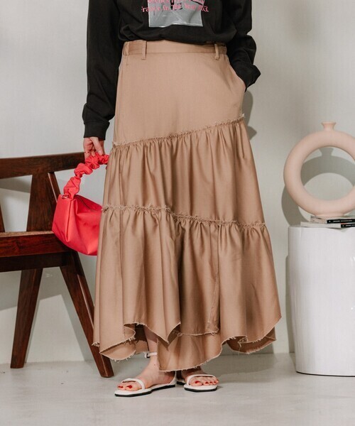 FREAK'S STORE RED KAP × FREAK'S STORE/レッドキャップ 別注 フリルティアードスカート