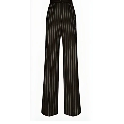 DOLCE & GABBANA パラッツォパンツ チョークストライプウール