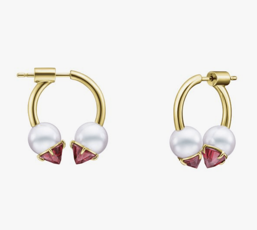 TASAKI リファインド リベリオン シグネチャー ガーネット イヤリング