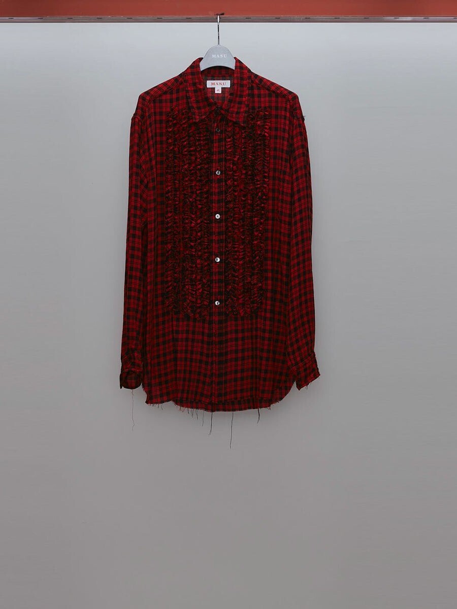 MASU GRUNGE PLAID SHIRT(RED)