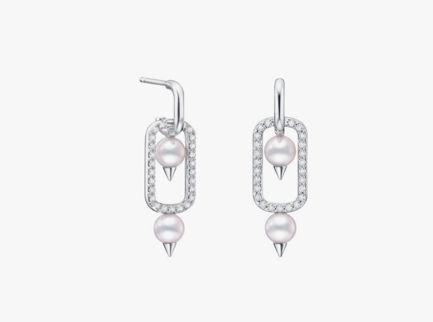 TASAKI デインジャー リンク ダイヤモンド パヴェ イヤリング