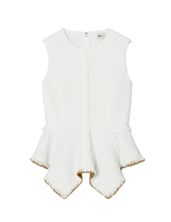 Tory Burch ノースリーブ ツイードトップ