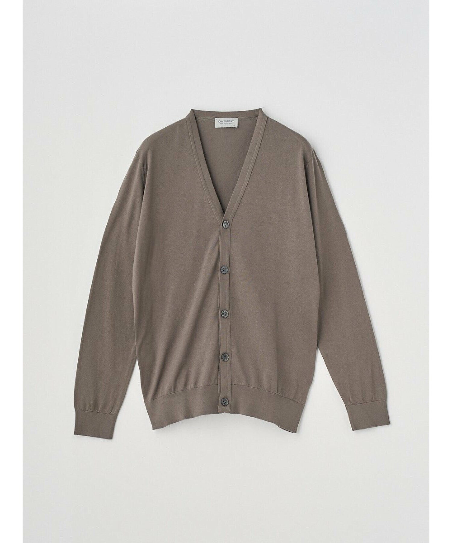 JOHN SMEDLEY Vネック長袖コットンニットカーディガン