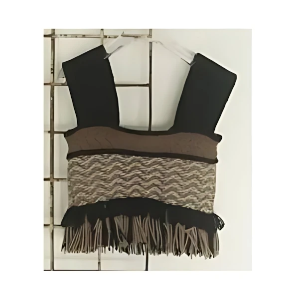 TODAYFUL Jacquard Fringe Bustier