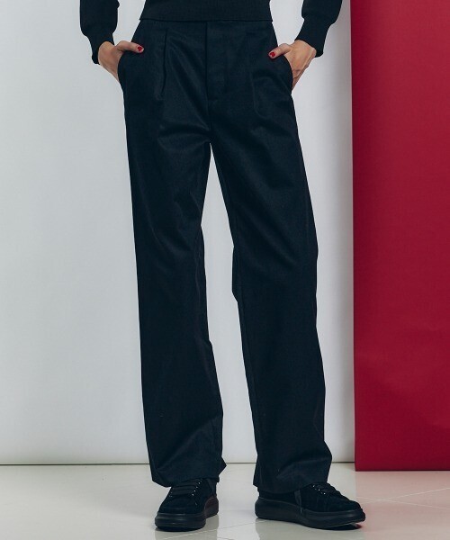 DOUBLE STANDARD CLOTHING キャバリーツイルワイドパンツ