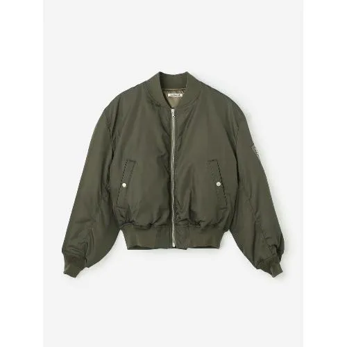 AURALEE HIGH DENSITY SILK TWILL FLIGHT BLOUSON